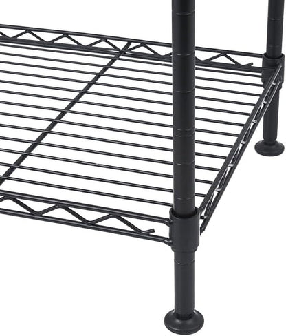 4-Tier Wire Storage Shelf Unit, 83 lbs Per Shelf Capacity, Adjustable Steel - Image 5
