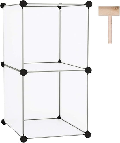 C&AHOME Cube Storage, 2-Cube Organizer Unit, Plastic Closet Storage Shelf by CAHOME