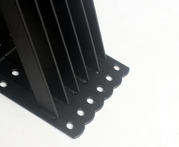 12 Pack L6 x H 3.5" Black Heavy Duty Shelf Brackets - Image 4