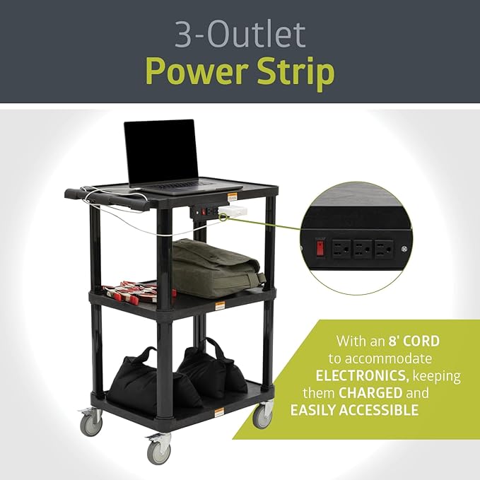 Pearington 3-Shelf Mobile Utility Cart - Image 4