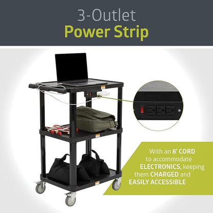 Pearington 3-Shelf Mobile Utility Cart - Image 4