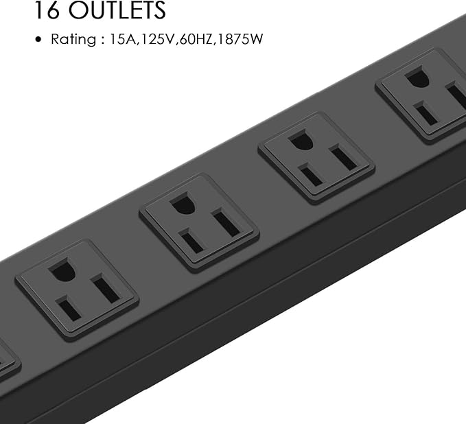 Metal Wall Mount Power Strip, Mountable Power Outlet, Aluminum Alloy Mount - Image 5