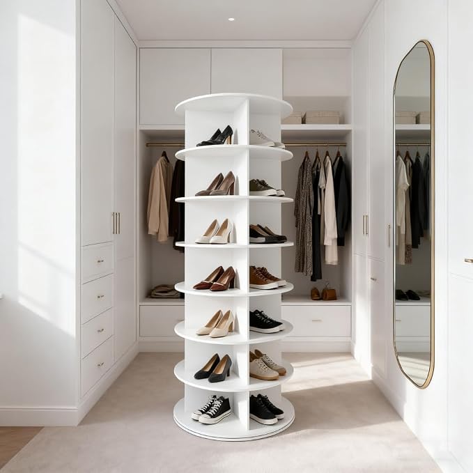 Shoe Organizer 7-Tier Spinning Shoe Rack - Image 4