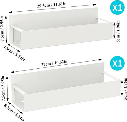 Metal Magnetic Spice Rack for Refrigerator Cream White, 2 Pack | Magnetic - Image 7