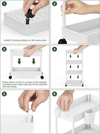 LEHOM Slim Rolling Storage Cart - Image 8