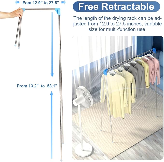 Portable Garment Rack, Folding Clothes Rack, Collapsible Clothing Rack - Image 3