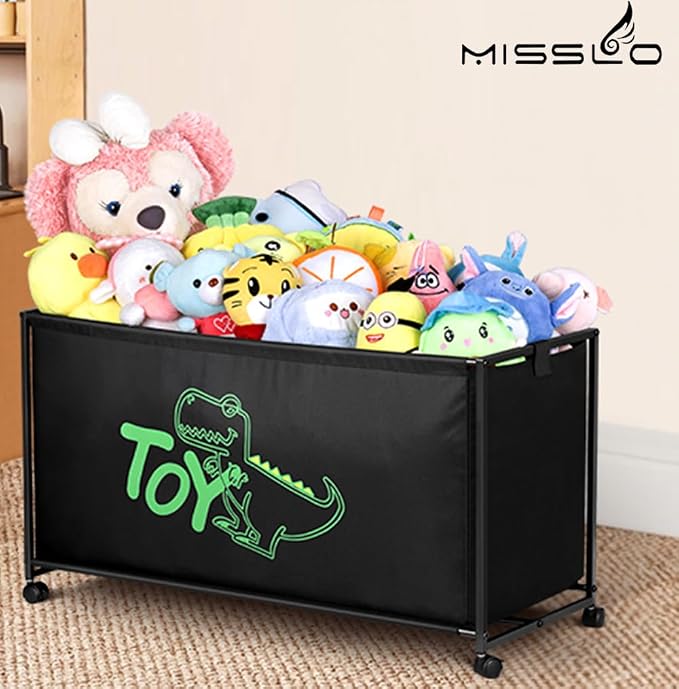 MISSLO Large Toy Box with Wheels Big Toy Chest - Image 7