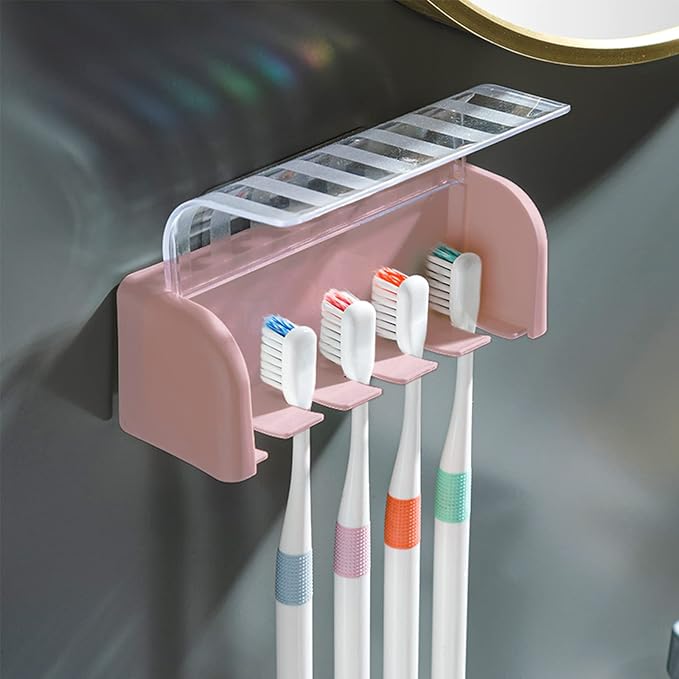 5 Slots Toothbrush Holder Wall Mount by HLGOLDLUO