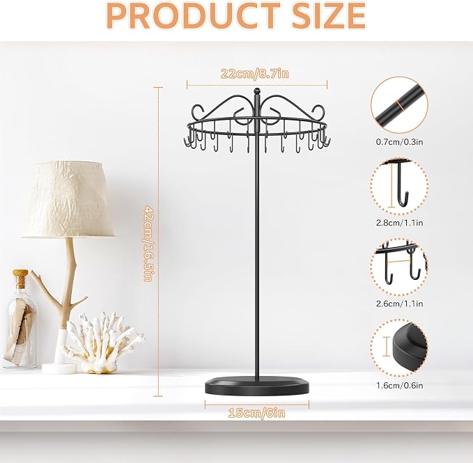 iDavosic.ly Rotating Necklace Holder Organizer - Image 3