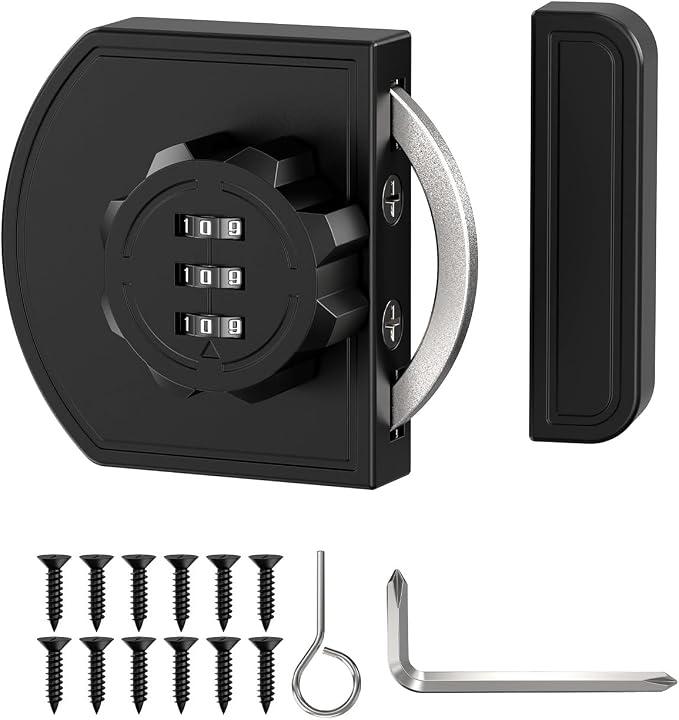 180 Degree Combination Cabinet Lock, Keyless 3 Digit Password Lock, Anti Pry - Image 8