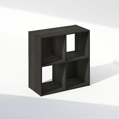 Furinno PELLI Book Shelf, 4-Cube Bookshelf, Cube Storage Organizer Bookcase - Image 3