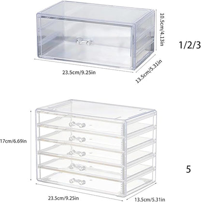 Space Saving Acrylic Cosmetic Storage Drawers Multi Drawers Acrylic Organizer - Image 7