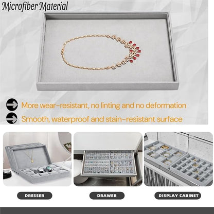 Microfiber Jewelry Tray Stackable Jewelry Organizer Drawer Trays - Image 6