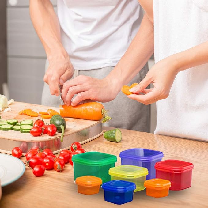 14pcs Portion Control Containers, Color & Icon Coded Meal Prep Kit - Image 2