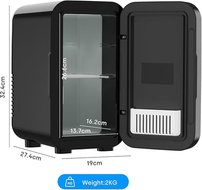 Enventor Mini Refrigerator, 6L/ 8 Can Compact Skincare Fridge AC+DC Power - Image 9