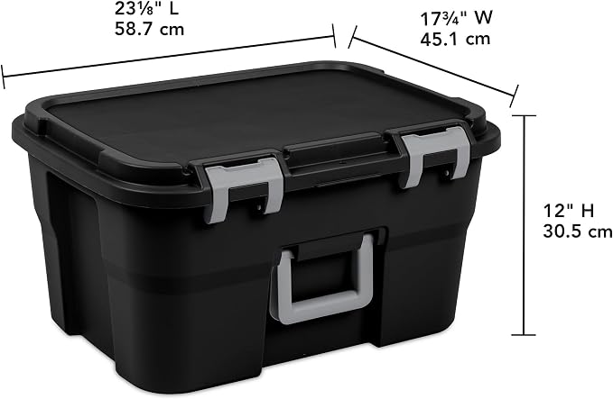 Sterilite 4 Pack Footlocker, 14 Gallon Plastic Storage Container - Image 4