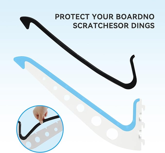 2 Board Surf Rack Wall Mount for Surfboard, Snowboard Storage Adjustable Wall - Image 4