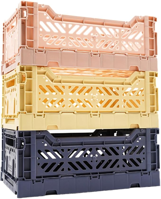 Collapsible Storage Box, Foldable Crate Organizer Bin by LunaCrates