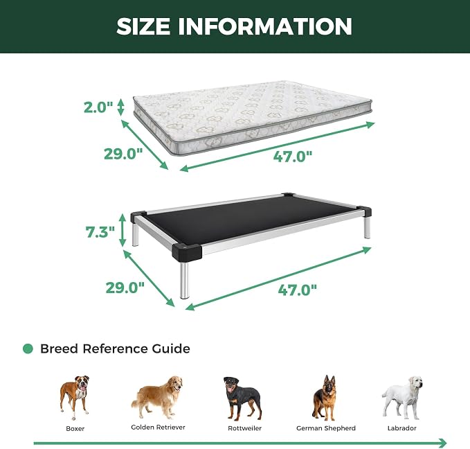 FXW TitanNest Chew-Proof Elevated Dog Bed, Raised Cot - Image 6