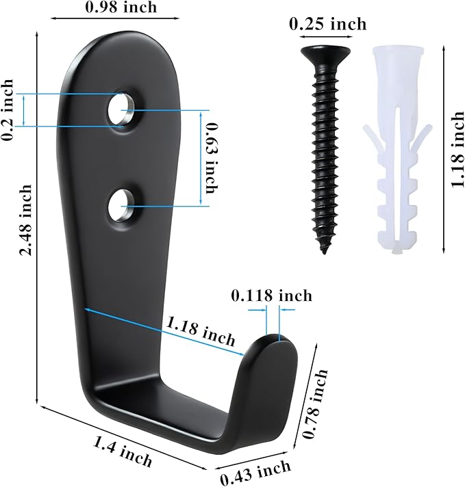 Stainless Steel Hooks for Hanging, Heavy Duty Hook, Wall Hooks Key Holder Wall - Image 2