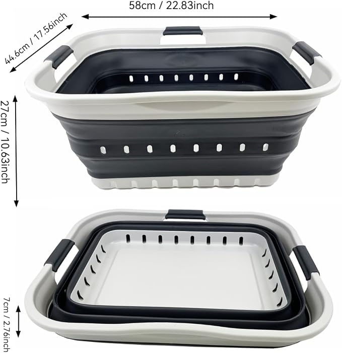 SAMMART 42L Collapsible Plastic Laundry Basket - Image 4