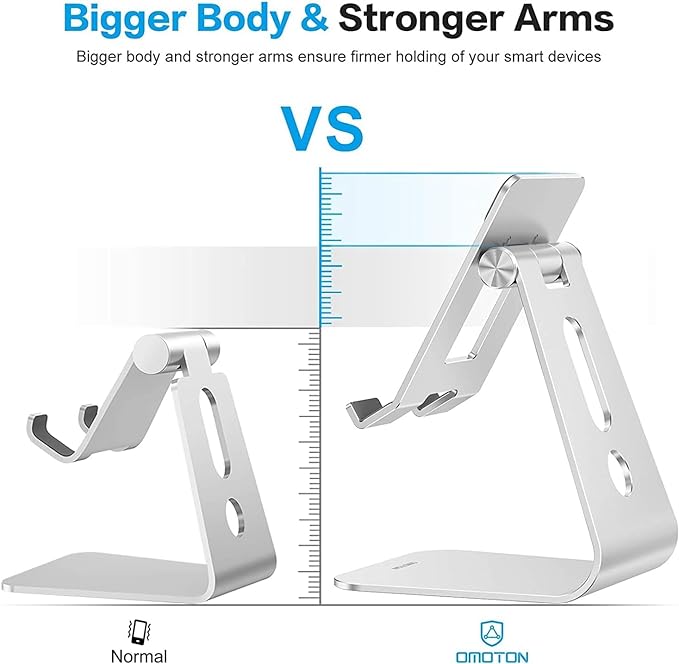 OMOTON Adjustable Tablet Stand for Desk, Upgraded Longer Arms for Greater - Image 5