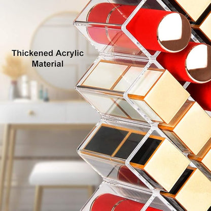 JessLab Lipstick Organizers, Acrylic Holder Lip Gloss Tower Clear Cosmetic Fish - Image 4