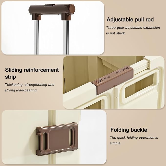 Foldable Rolling Shopping Trolley - Image 5