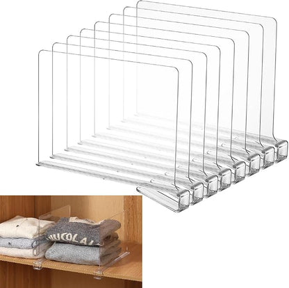 8-Pack Clear Shelf Dividers by Unknown