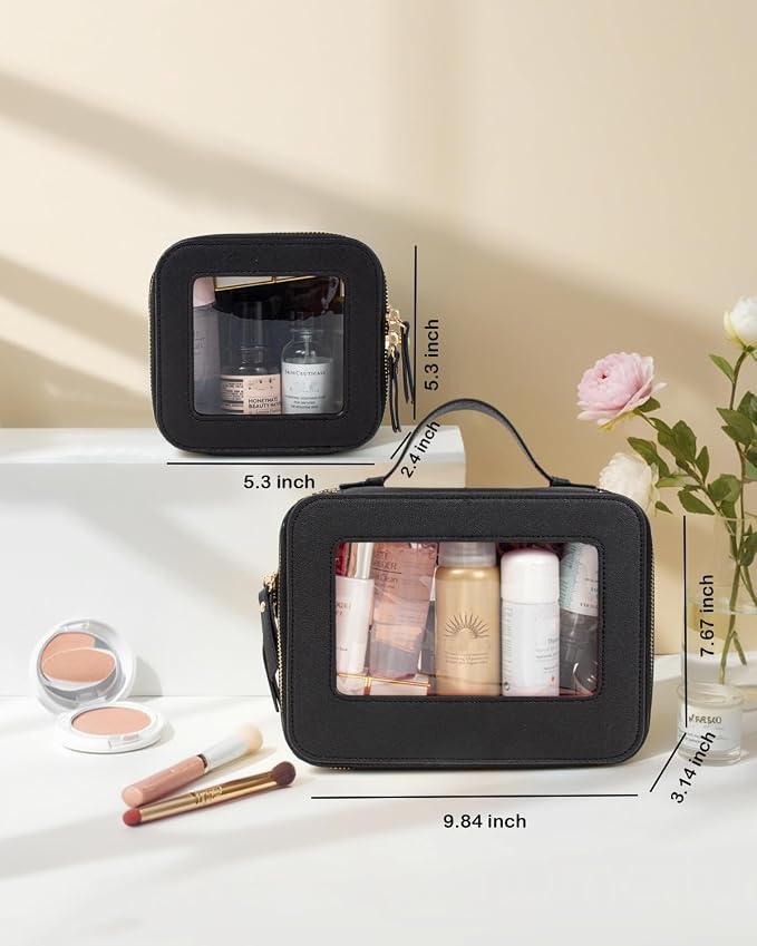 Travel Clear Makeup Bag Set, TSA Approved Cosmetic Bag Case - Image 5