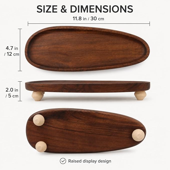 Wooden Entryway Catchall Tray for Keys, Watch & Small Essentials - Image 6