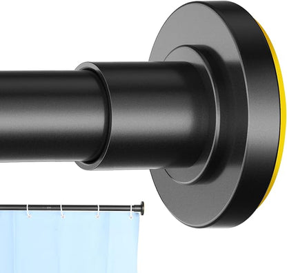 CorkLatta Black Shower Curtain Rod 31 to 92 Inch, 1 Inch Diameter Adjustable by CorkLatta