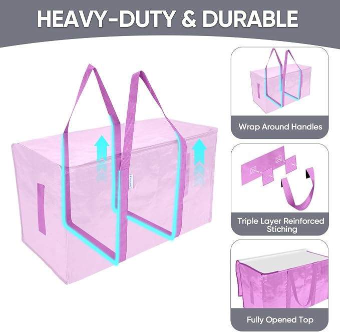 TICONN 2 Pack Extra Large Moving Bags - Image 3