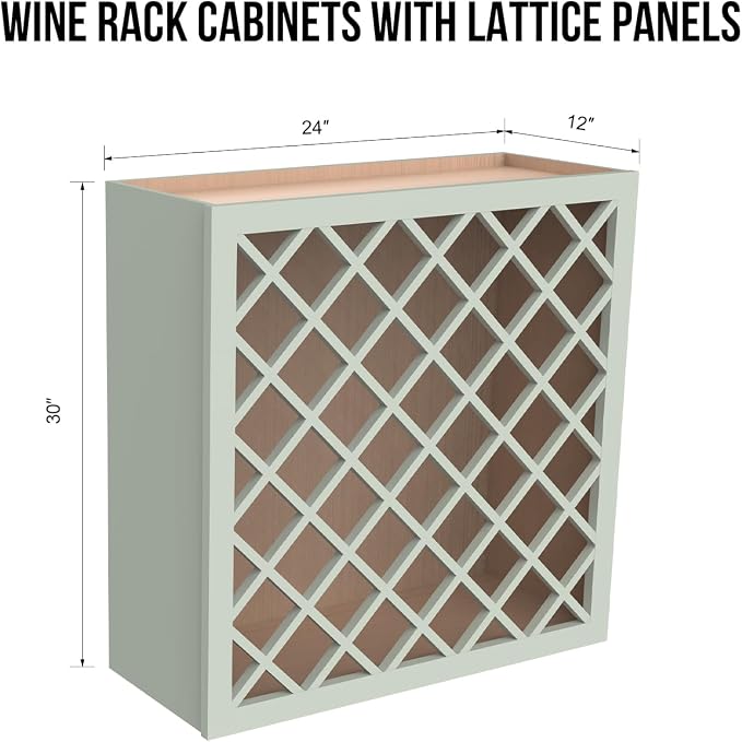Solid Wood RTA Wine Bottle Rack Wall Cabinet - Image 3