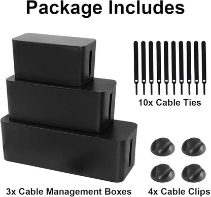 DUNCHATY 3 Pack Cable Organizer Box - Image 9
