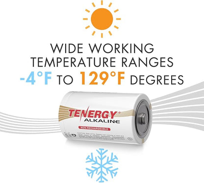 Tenergy Alkaline Batteries & Storage Case, 8xC Size, 8xD Size, 8 Pack 9V Size - Image 8