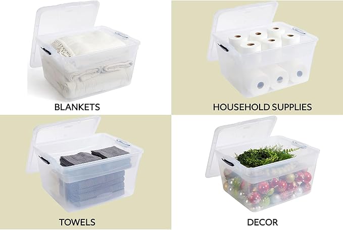 Rubbermaid Cleverstore 74 Qt Clear Storage Bins - Image 6