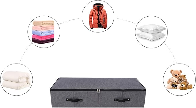 Omygarden Foldable Fabric Sturdy Under Bed Storage Box - Image 3