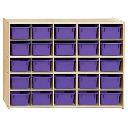 Contender 25 Cubbies Kids Storage Organizer, Toddler Friendly Natural Birch - Image 4