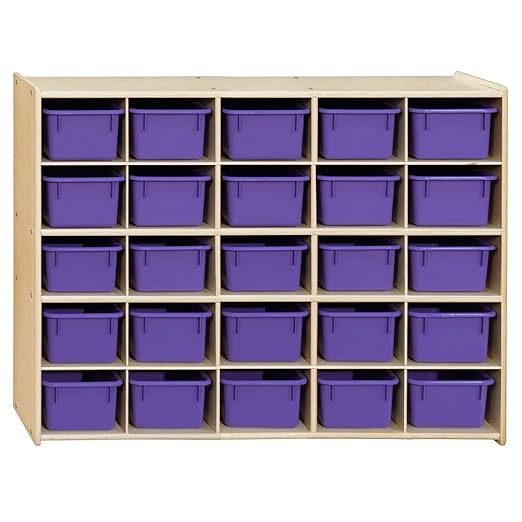 Contender 25 Trays Birch Hardwood Shelving Unit by Contender