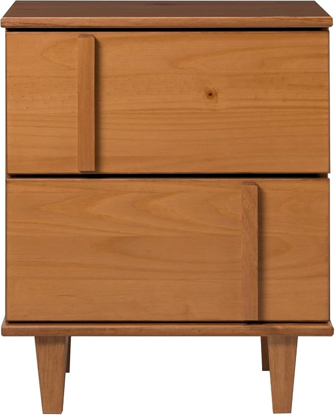 Walker Edison Sprague Contemporary Detailed Drawer Solid Wood Nightstand - Image 7