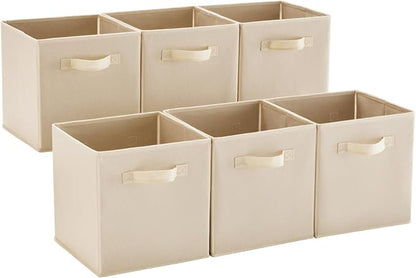 MAX Houser Fabric Cloth Storage Bins, Foldable Storage Cubes Organizer Baskets by MAXHouser