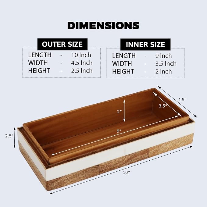 Handicrafts Home White Decorative Storage Box - Image 2