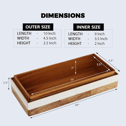 Handicrafts Home White Decorative Storage Box - Image 2