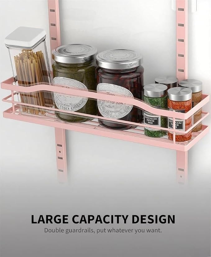 Moforoco Pink 9-Tier Over The Door Pantry Organizer, Pantry Organization and - Image 5
