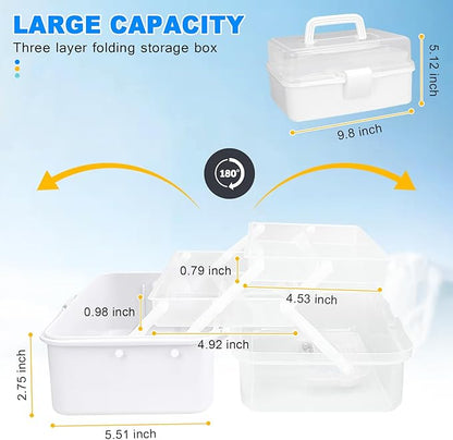 10Inch Tackle Box Organizer and Storage, Three-Layer Sewing Box - Image 2