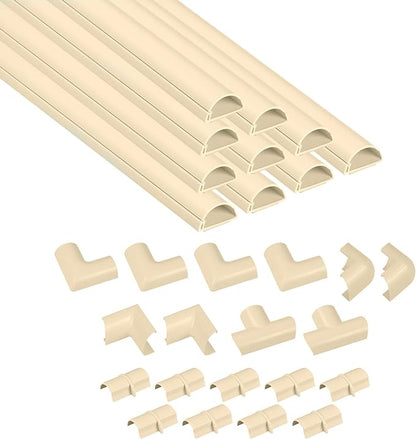 D-Line 157in Cord Cover Kit, Self-Adhesive Wire Hiders, Paintable Cable Raceway by D-LineUSAinc