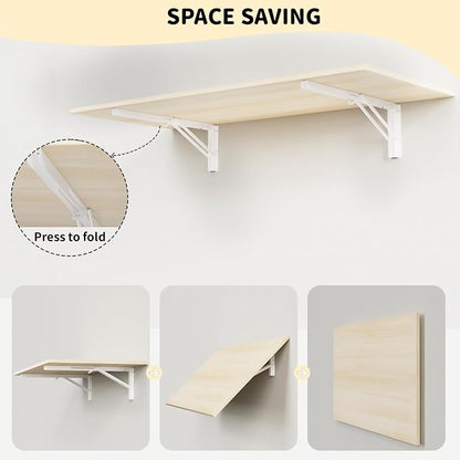 GOYLSER Wall Mounted Folding Kitchen Table Desk - Image 4
