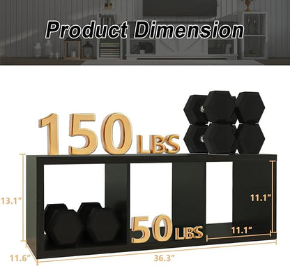 CTESNE【2026 Wooden Thick Frame 3 Cube Storage Organizer Shelf - Image 3