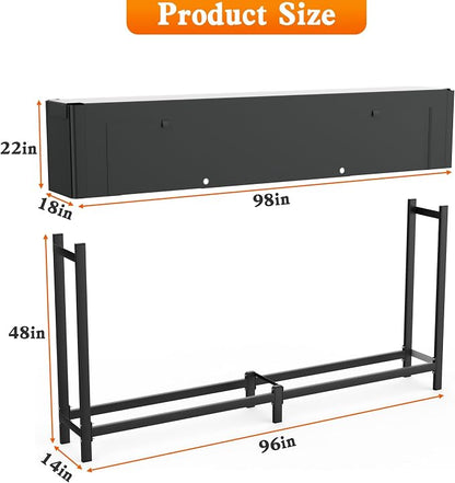 WALMANN Heavy-Duty 8 ft Firewood Rack - Image 3